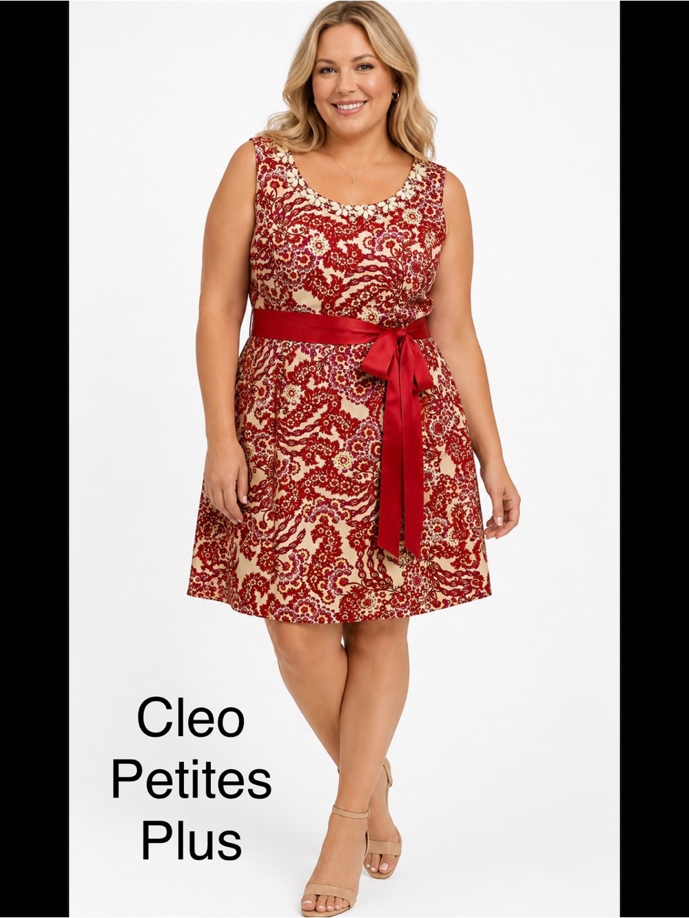 CLEO Floral Fit’n’Flare A-Line Dress